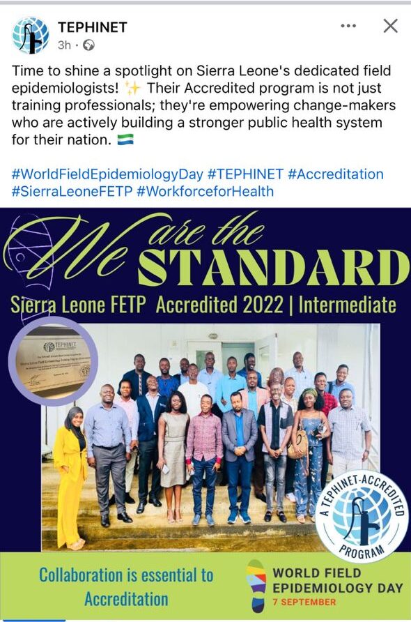 TEPHINET Accreditated Sierra Leone FETP